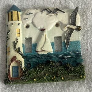 Nautical Lighthouse Double Switch Plate Cover